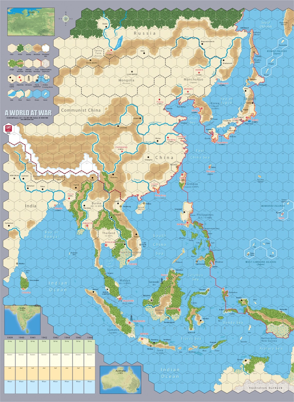 A World at War Mounted Maps (Board Game, Board Game) – English – GMT0303MM