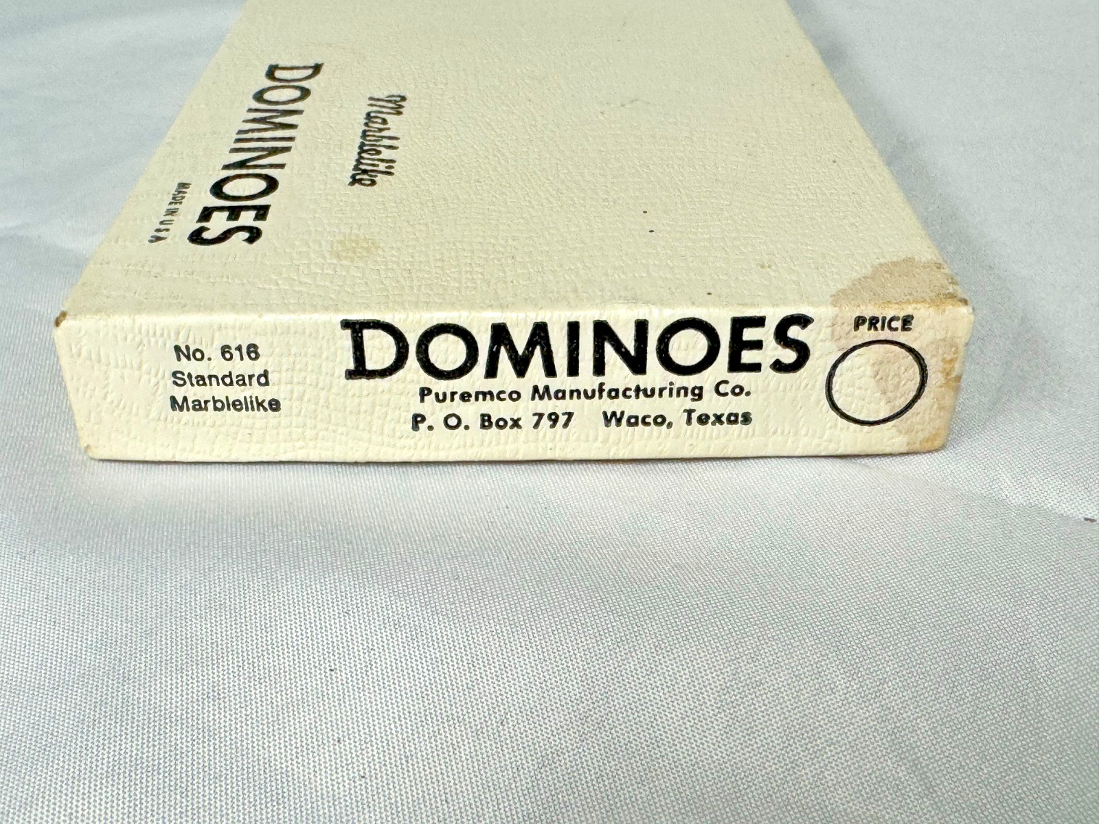 Vintage Marblelike Puremco Green Standard Dominoes Original Box No. 616