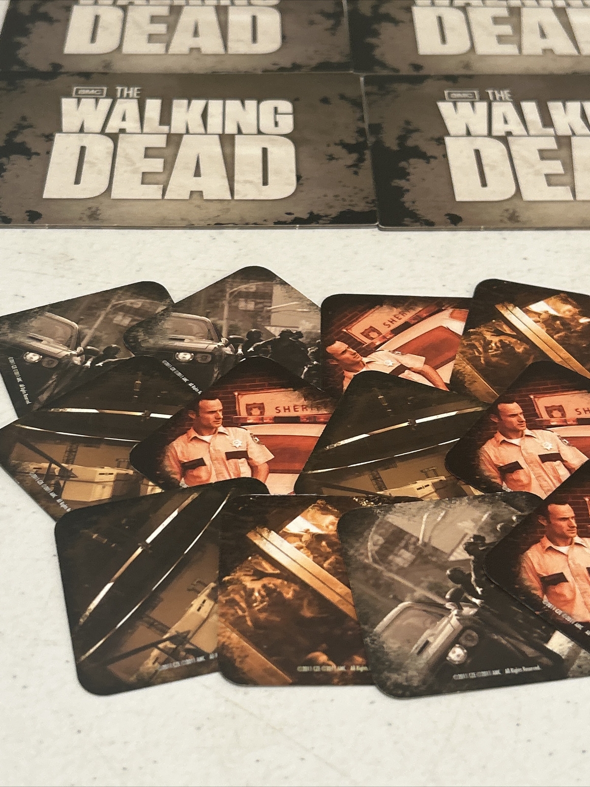 2011 The Walking Dead Board Game Replacement Lot Character Cards And Location
