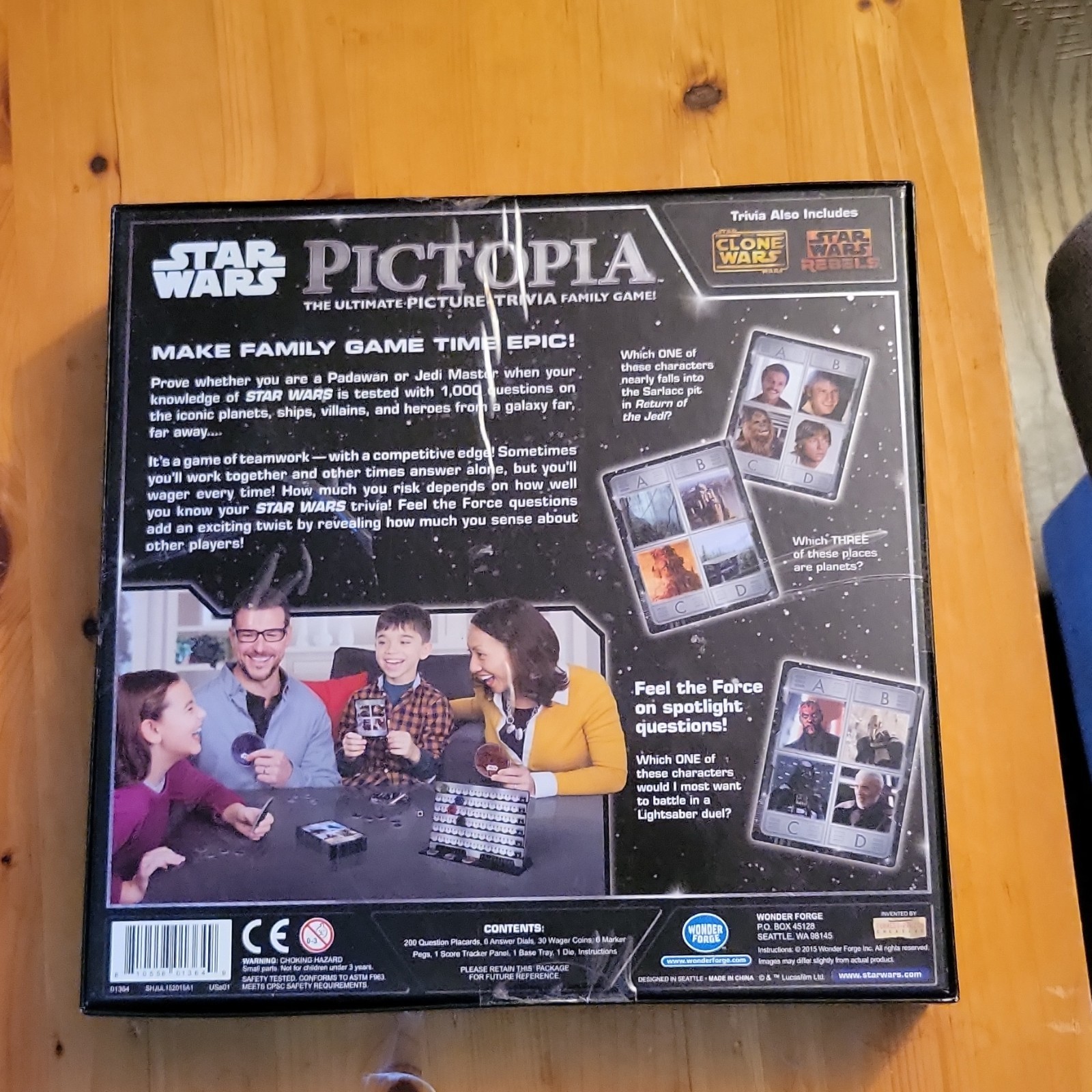Wonder Forge Pictopia Star Wars Edition Picture Trivia Game 2-6 Players Ages 7+