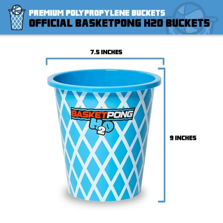 Inflatable Pool Pong Game Buckets Balls Floats Air Pump BasketPong H2O Water