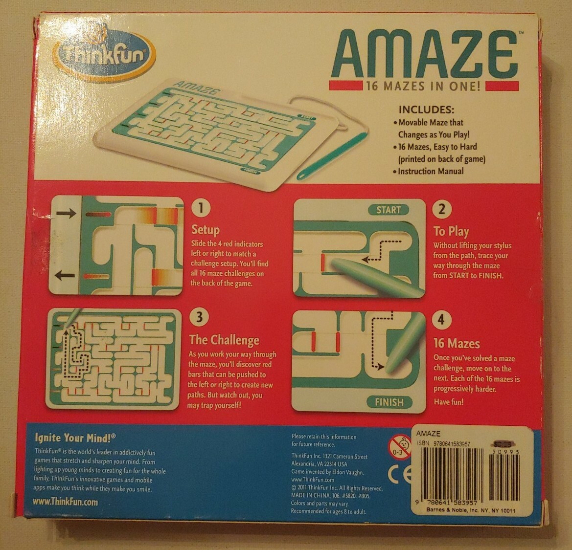 Think Fun Amaze Game 16 Mazes in One 2011