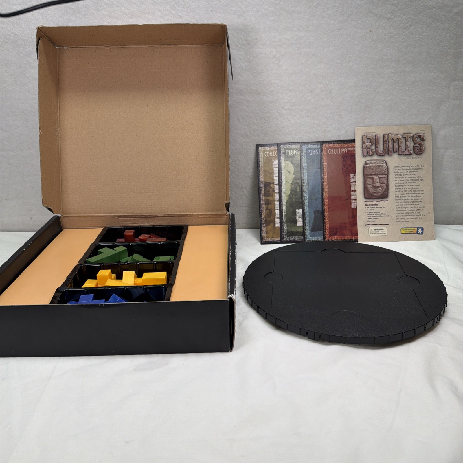 Rumis 2004 Strategy Board Game Educational Insights 3D Blocks