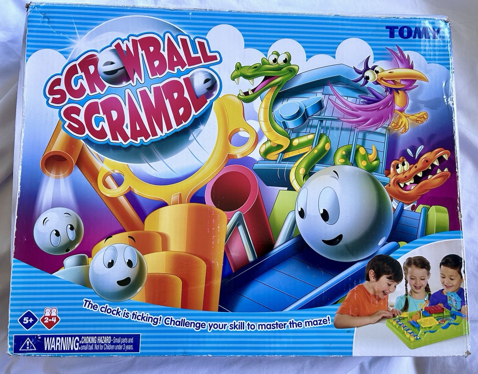 Tomy Screwball Scramble Classic Retro Game Ball Maze 1 Ball Box Damage