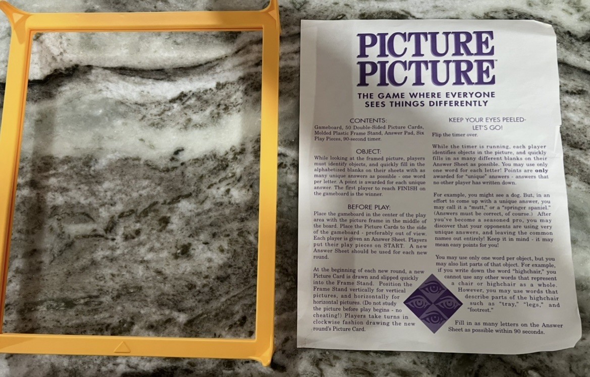 Picture Picture Board Game 1992 Complete Golden 5074 Vintage 2-6 Players