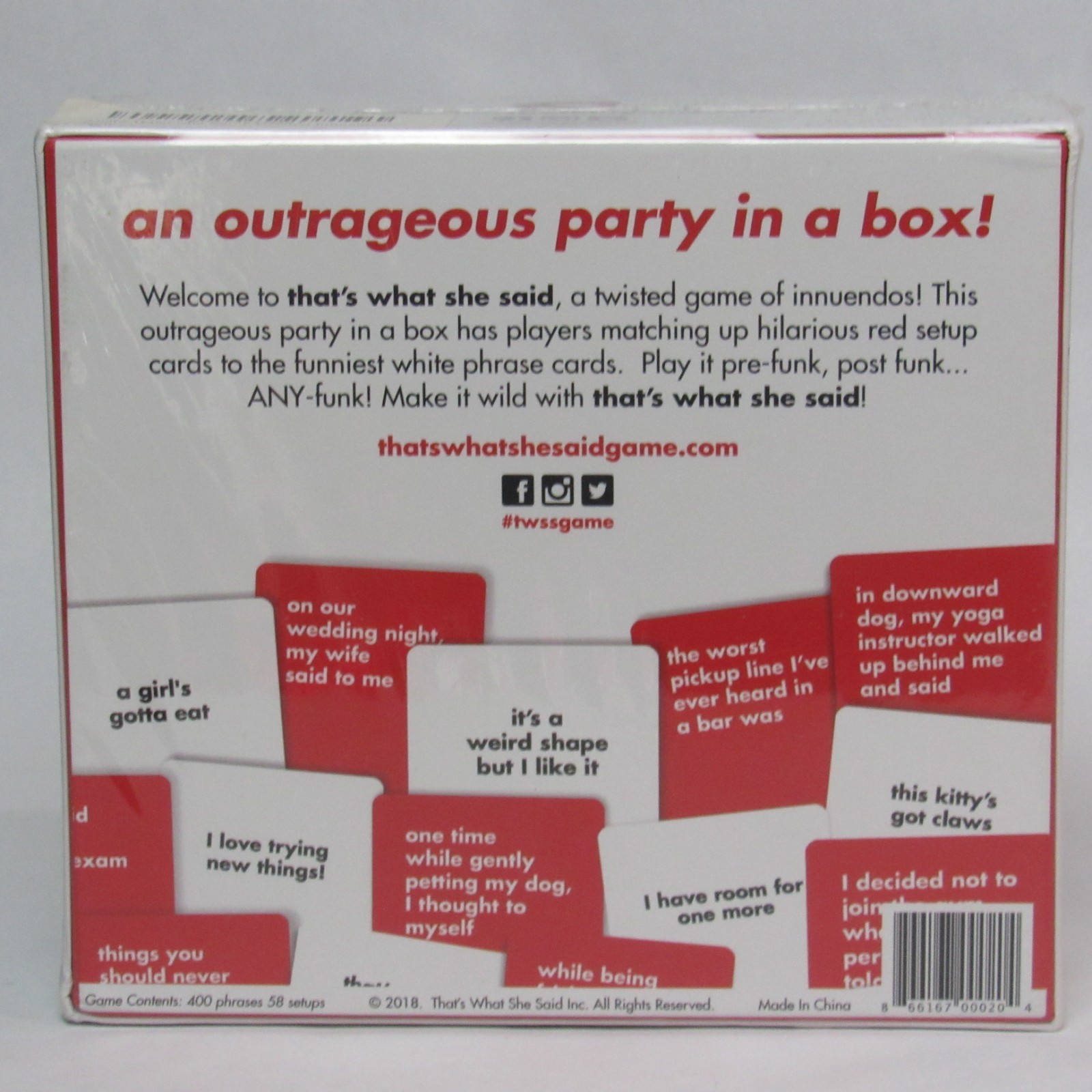 That’s What She Said Party Game Adult Card Game Sealed 17+ Funny Innuendo