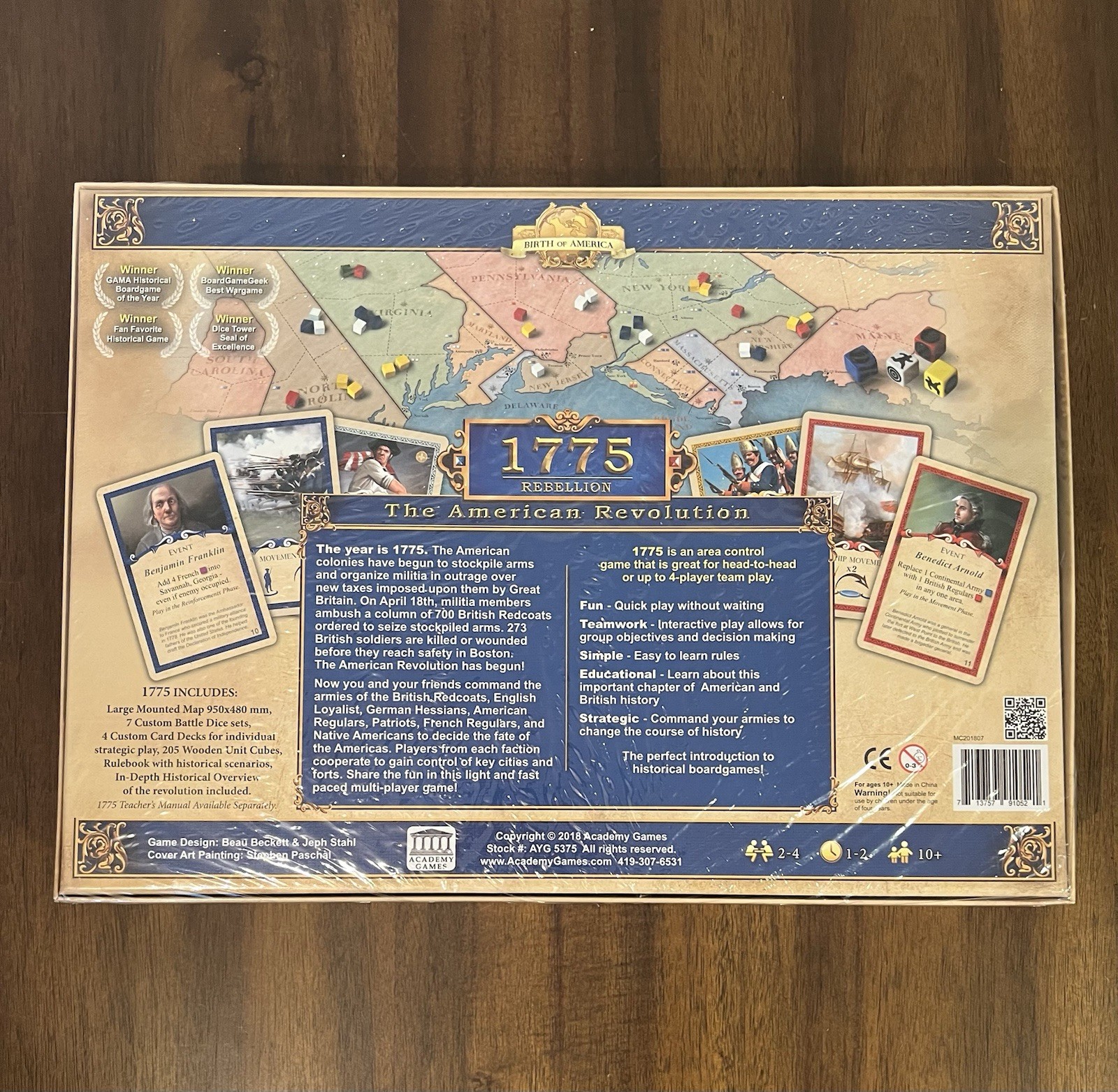 1775 Rebellion American Revolution Board Game Academy Games NEW SEALED