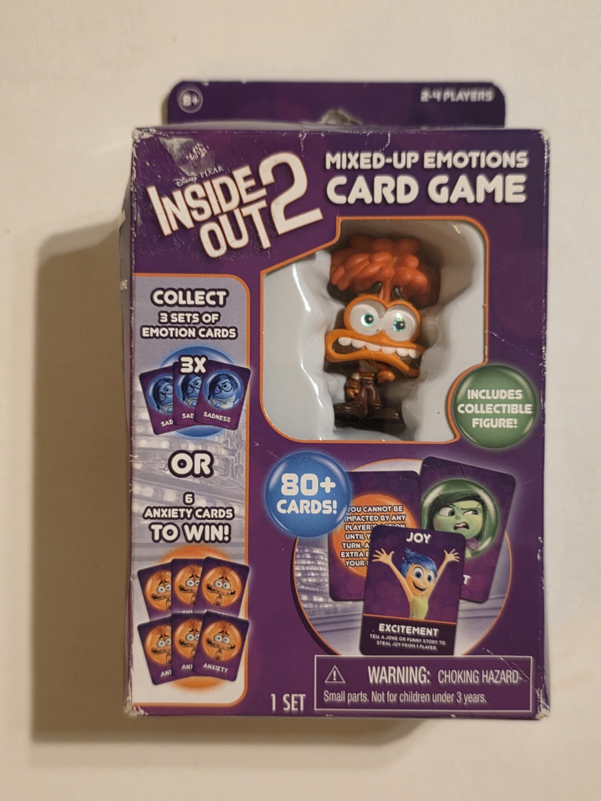 Disney Pixar Inside Out 2 Mixed-Up Emotions Card Game W/ Collectible Figure NEW