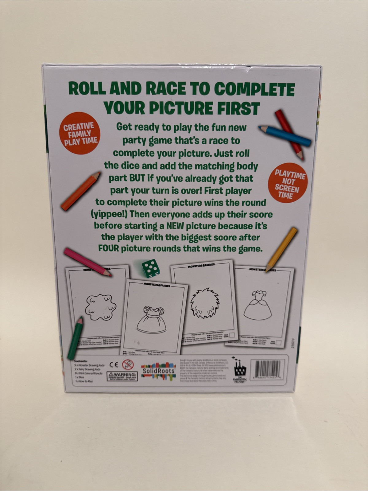 Monsters & Fairies Draw Your Own COMPLETE 100%; Roll & Write Game