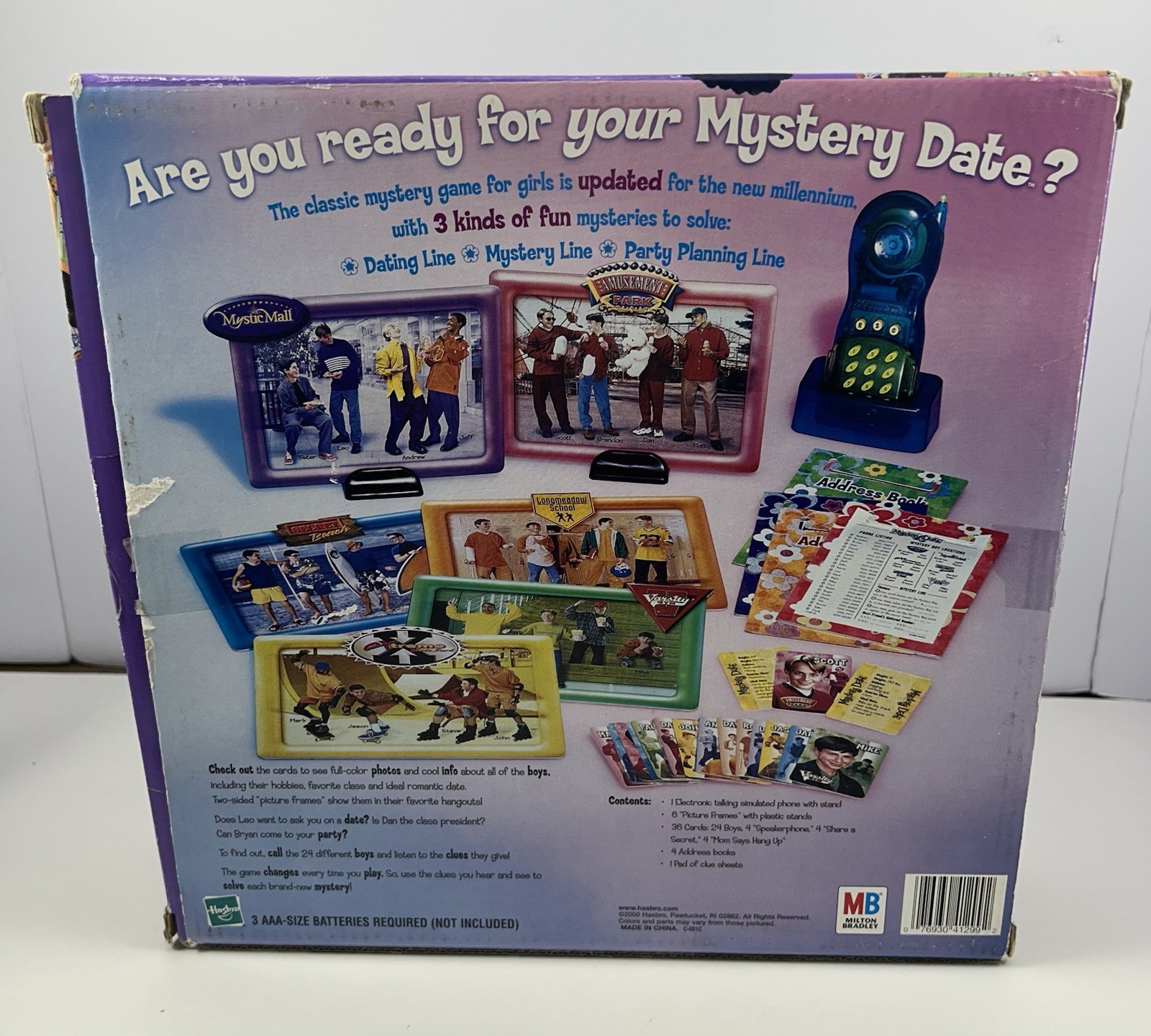 Mystery Date Board Game COMPLETE TESTED WORKS Milton Bradley 2000 Kids Family