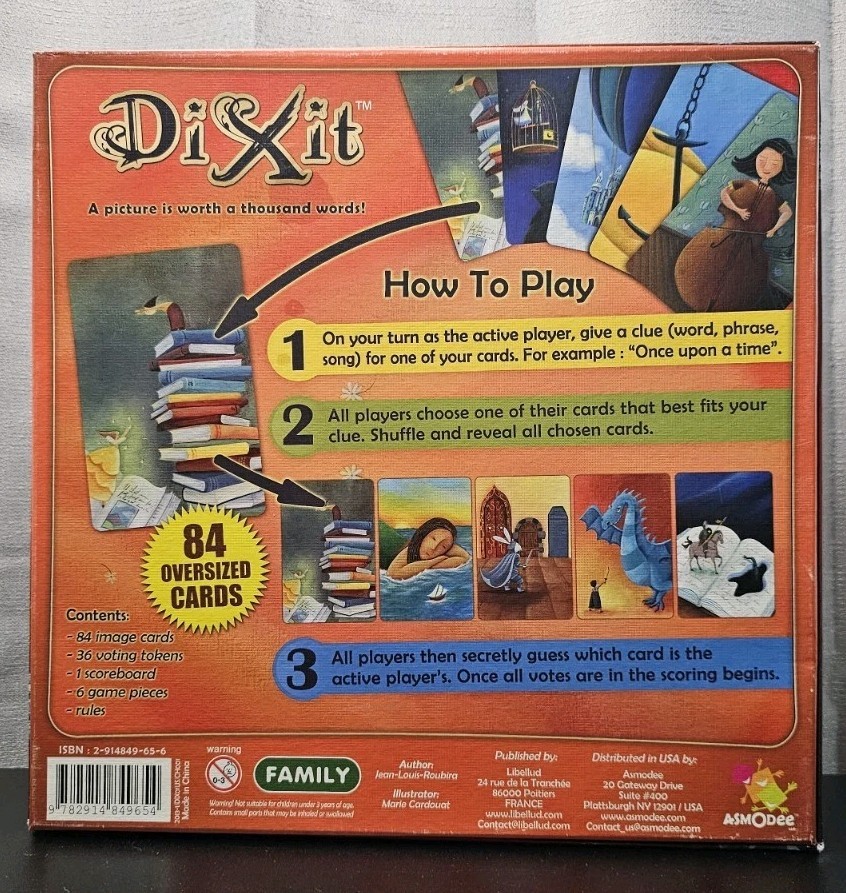 Dixit Board Game A Picture Is Worth A Thousand Words 2015 – 100% Complete