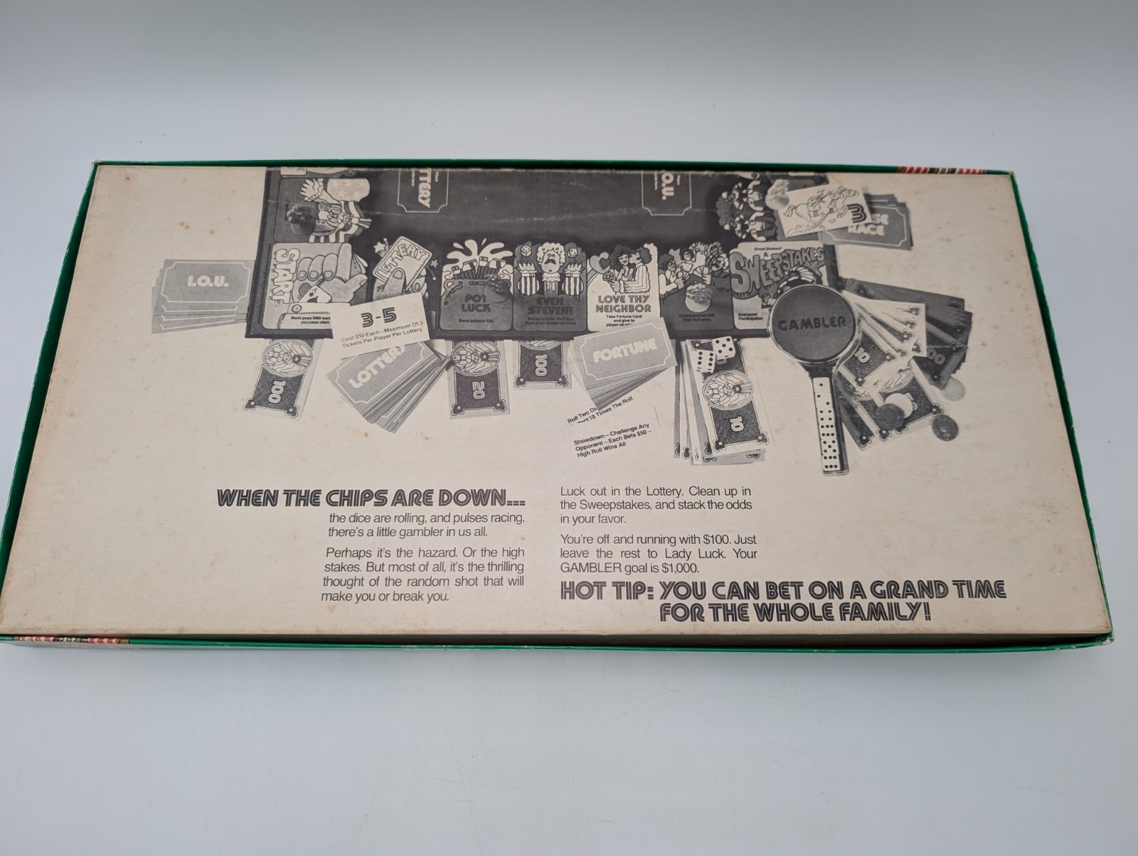 VINTAGE Gambler COMPLETE Parker Brothers 1977 Classic Game of Chance Luck VG +
