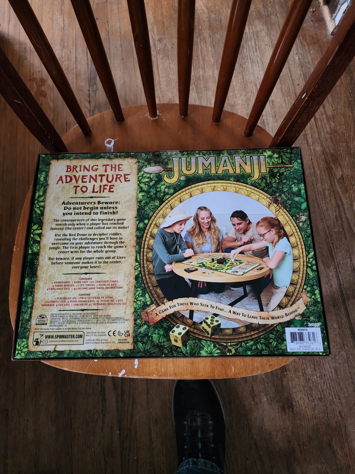 Jumanji The Game Classic Adventure Board Game Spin Master Games 8 Years And Up