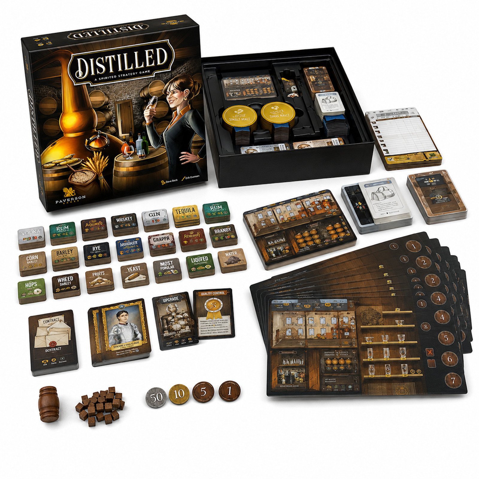 Distilled: A Spirited Strategy Game, Strive for The Title of Master Distiller