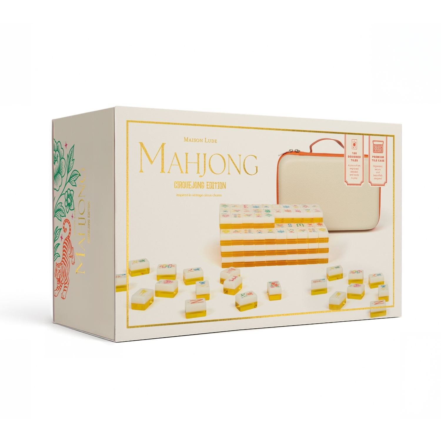 Maison Lude Mahjong Tiles – Cirquejong, 160 Tiles + Carrying Case Cirquejong!