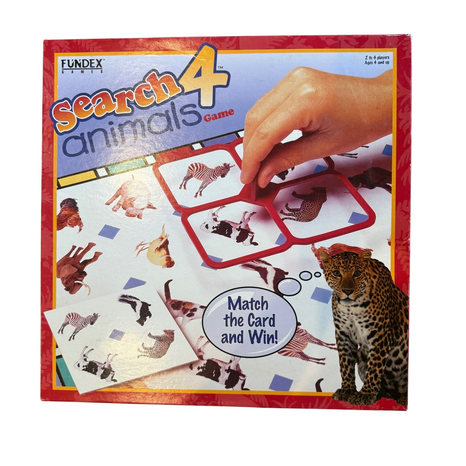 Fundex Search 4 Animals Game Kids Ages 4+ Multicolor Matching Educational 1999