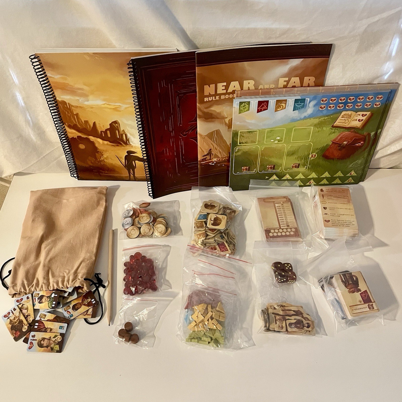 Near And Far Board Game Red Raven Games (2016) – 100% Complete