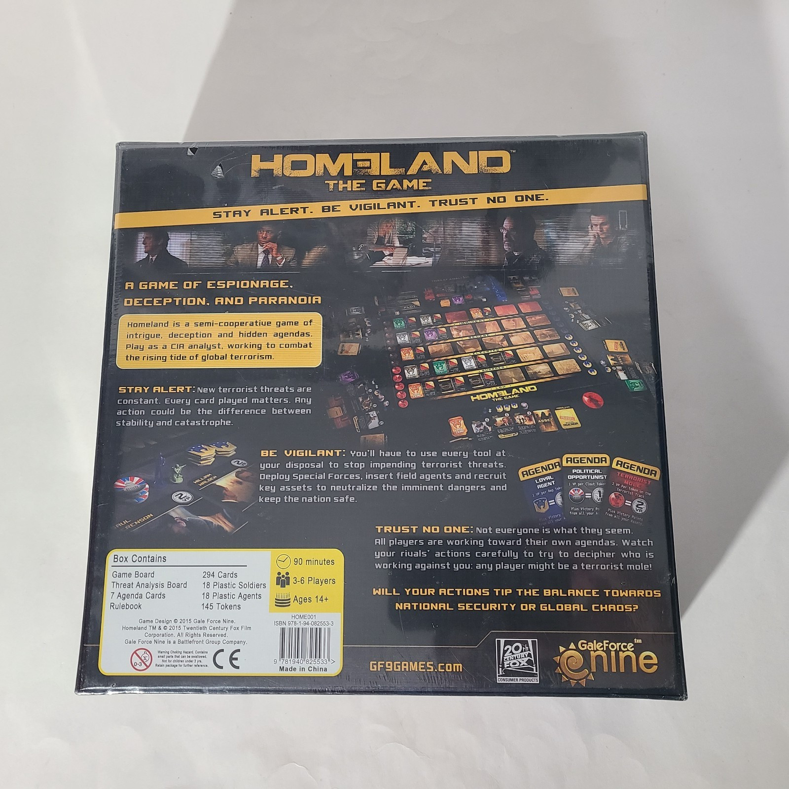 Homeland The Game Gale Force Nine Board Game New/Sealed