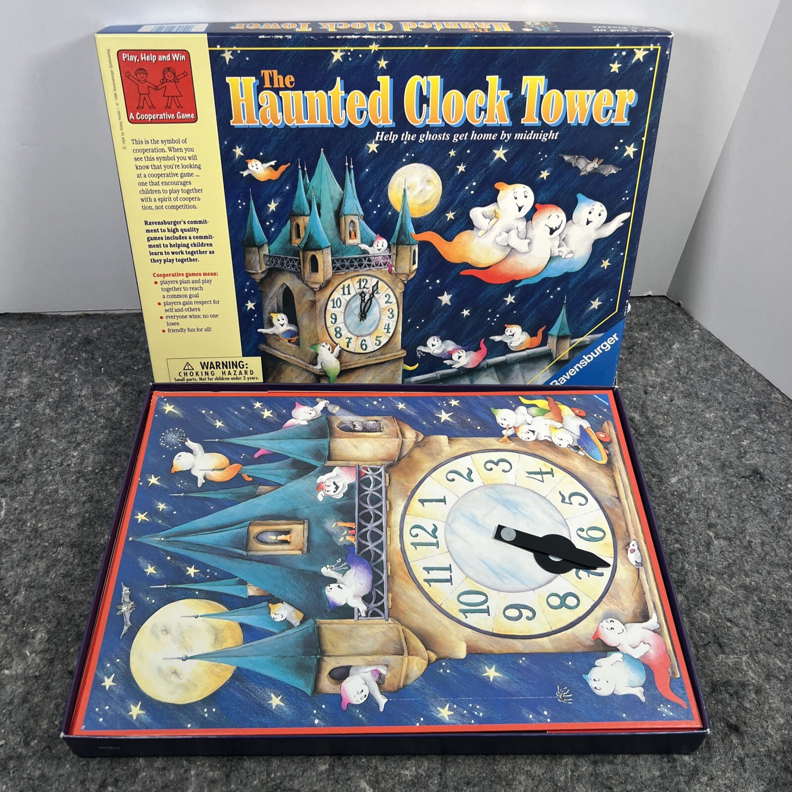 Vtg 1994 Ravensburger The Haunted Clock Tower Memory Game 100% Complete