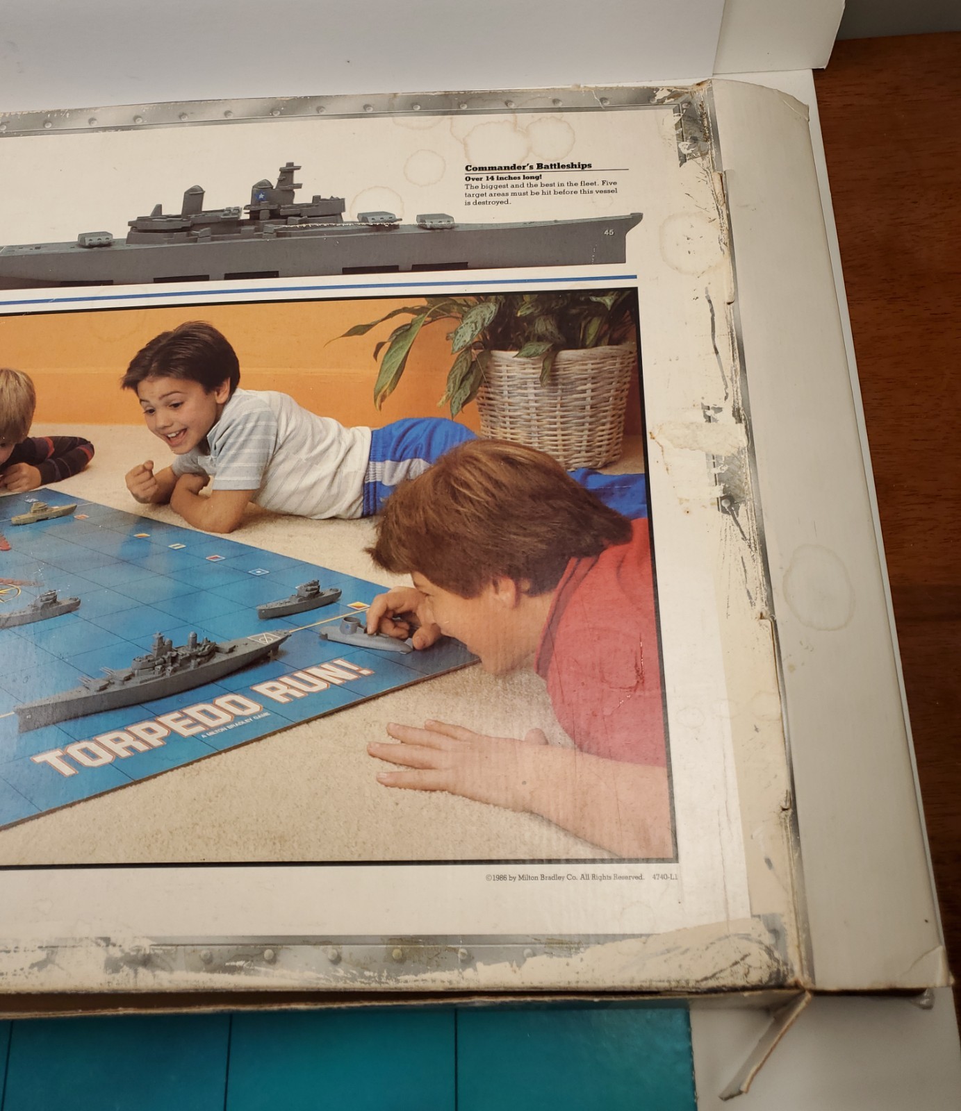 Torpedo Run Board Game Floor Wars Complete Milton Bradley 1986 G+