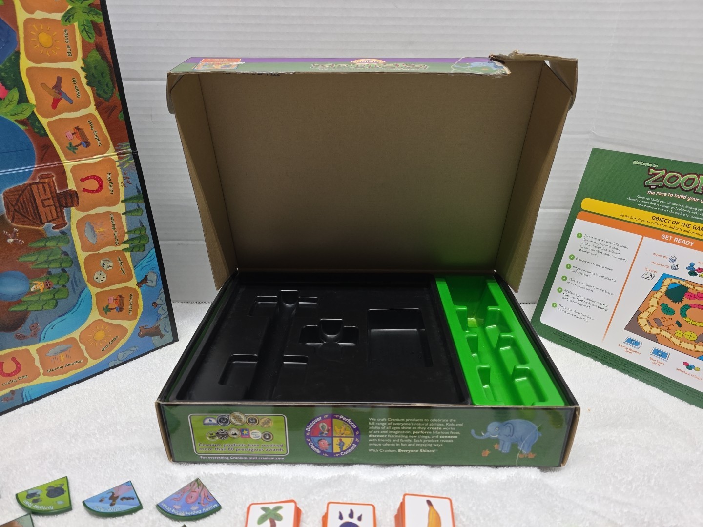 Cranium Zooreka Race to Build Your Zoo! Family Board Game 2006 Complete