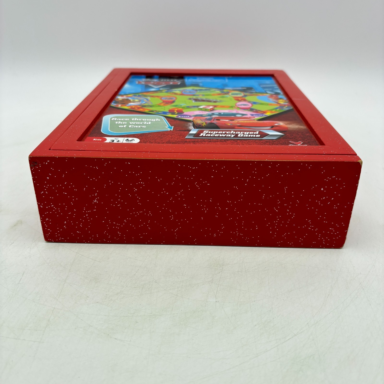 Disney Pixar Cars Supercharged Raceway Game COMPLETE Cardinal 2009 Wooden Box