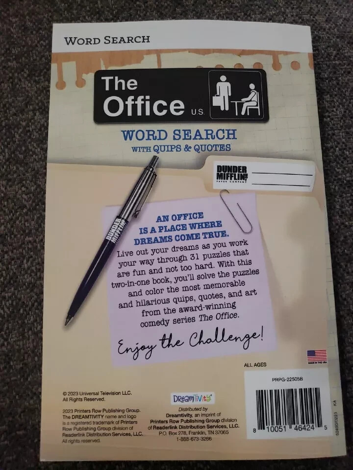 2 new – THE OFFICE vol. 02 & FRIENDS vol. 01 – word search with pages to color
