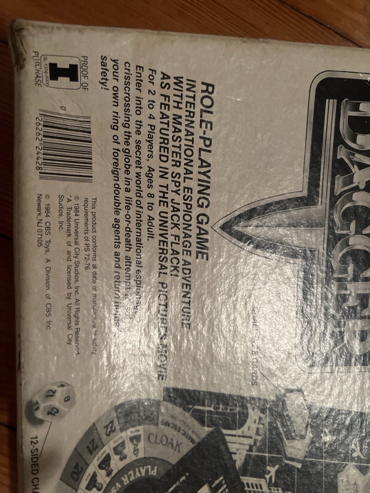 VINTAGE Cloak and Dagger Role Playing Board Game Ideal 1984 Wrapped Board Used