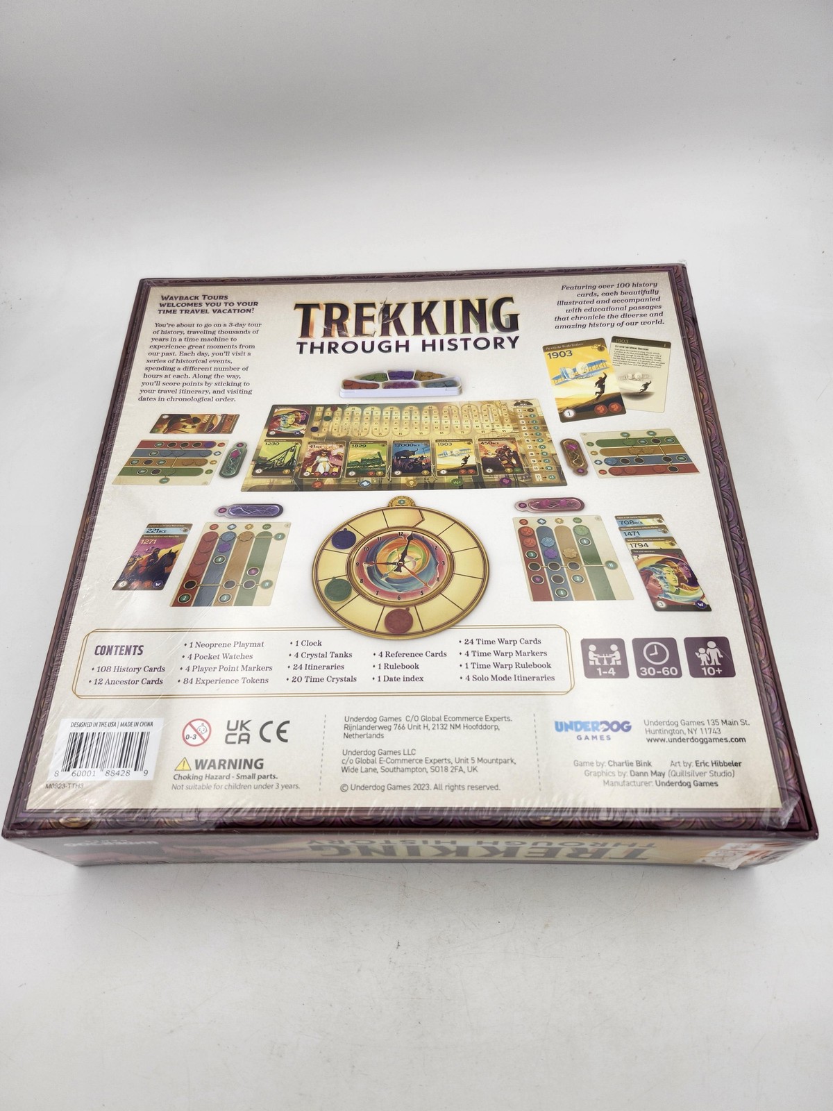 Underdog Games Trekking Through History Board Game 1-4 Players 10+ Damaged Box