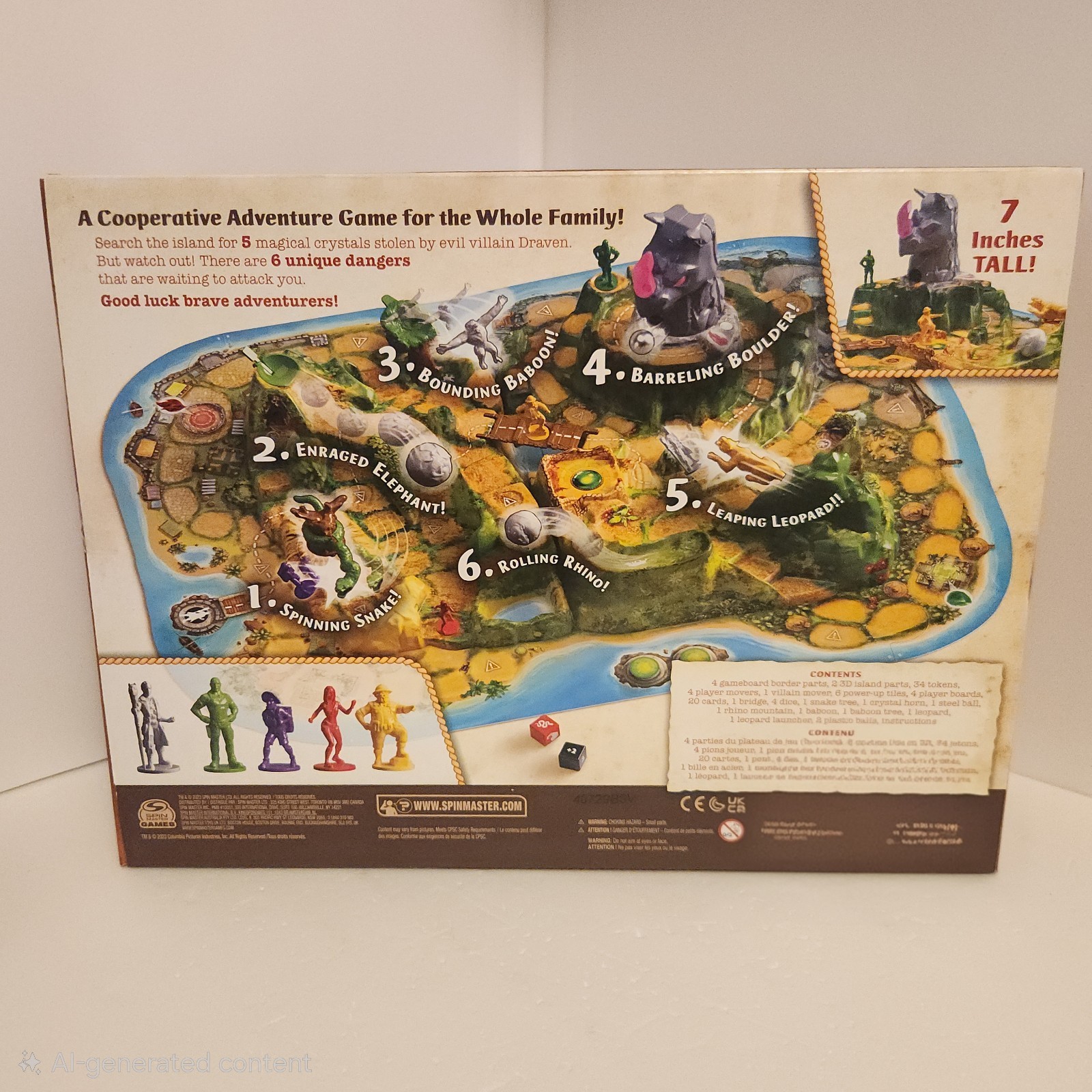 Jumanji Stampede Cooperative Board Game, 3D Adventure Game, Family Game