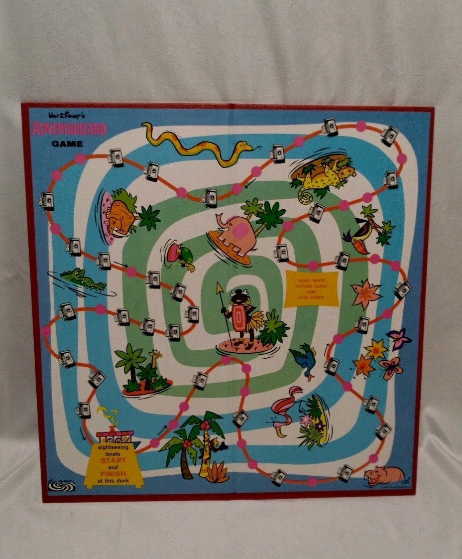 Adventureland Board Game 1950’s Toucan Cruise Disney Parker Brothers Unpunched