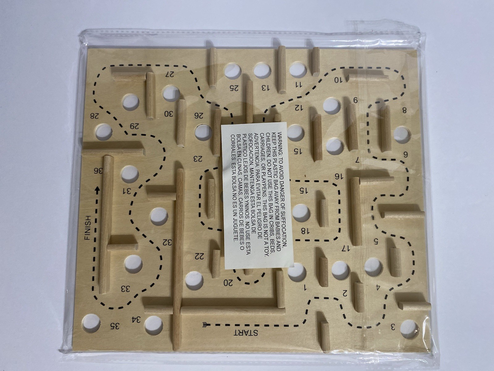 NEW Sterling Games 3 in 1 Labyrinth Wooden Maze Game. 12 3/4 x 11 1/2 inches