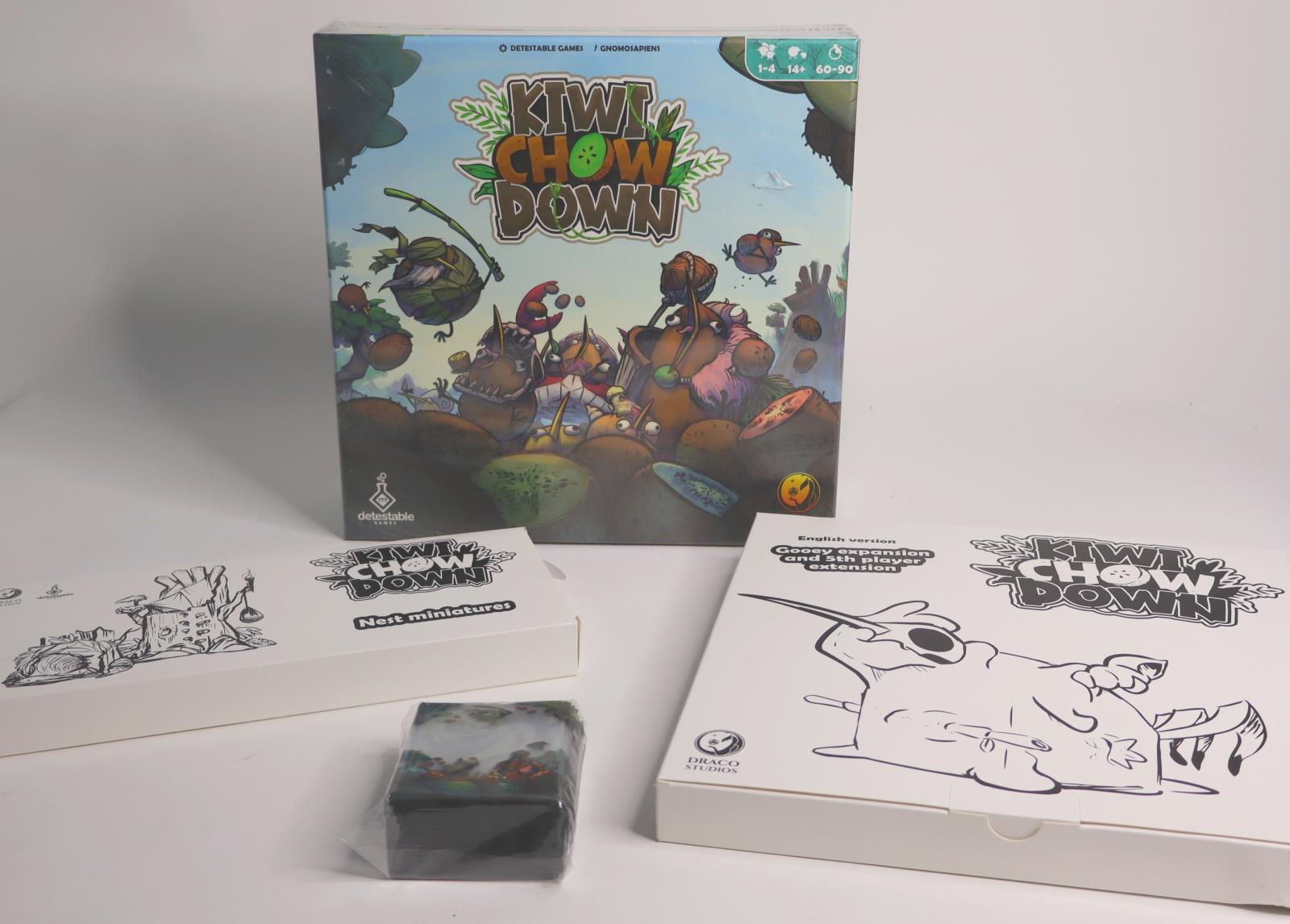 Kiwi Chow Down + lots of Kickstarter Excl Add-Ons by Draco Games SEALED (4)