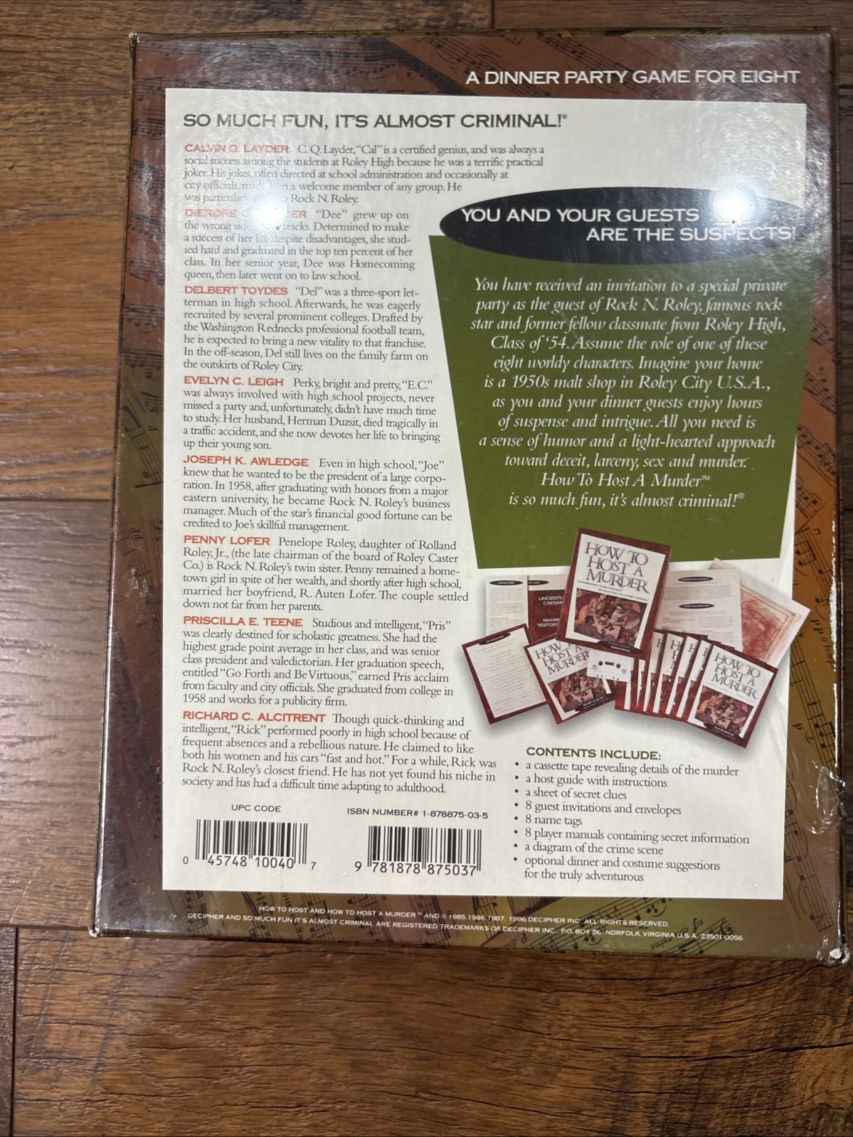 How to Host a Murder Episode 7 The Class of ’54 Dinner Party Game in Sealed Box