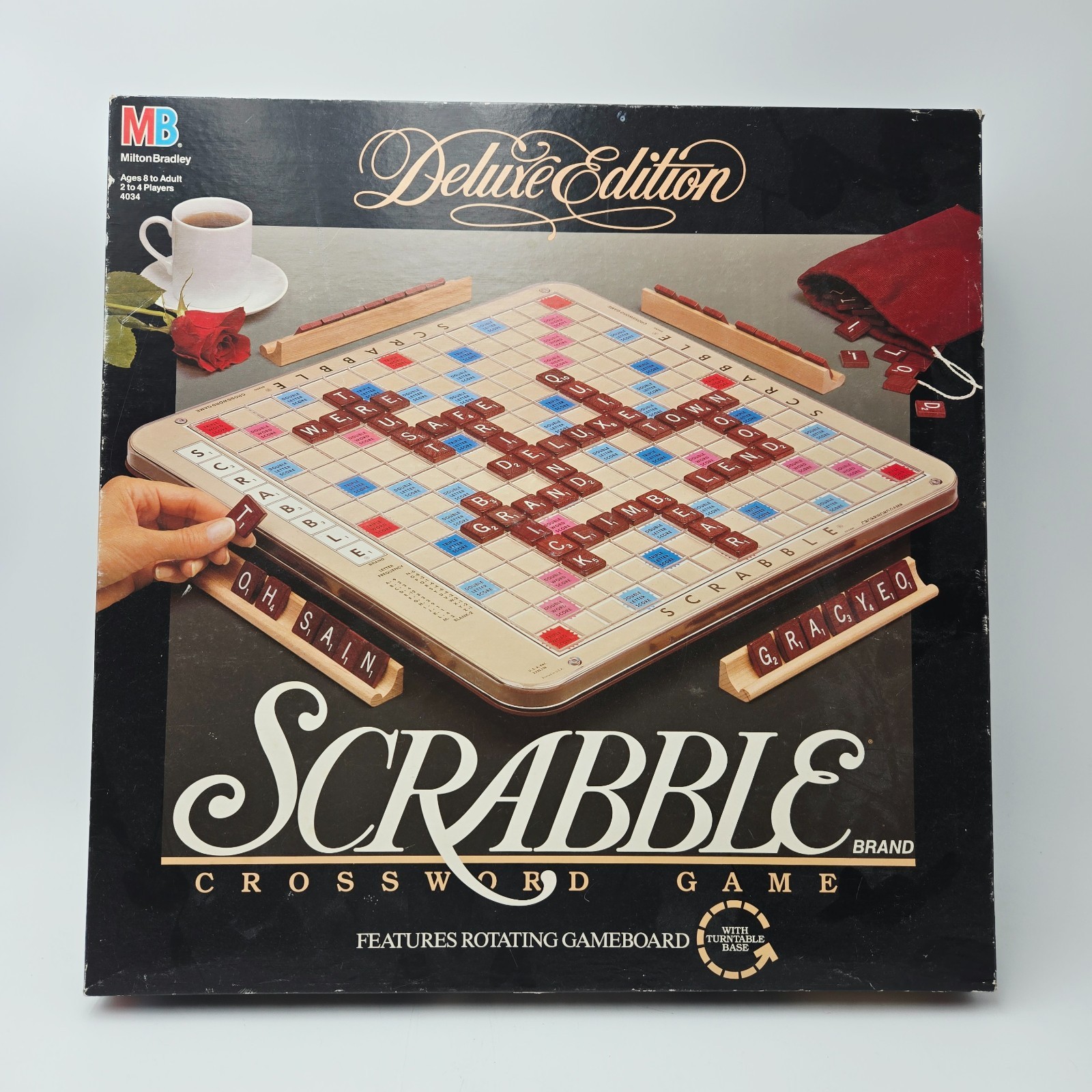Milton Bradley 1989 #4034 Scrabble Deluxe Edition Board Game Complete Turntable