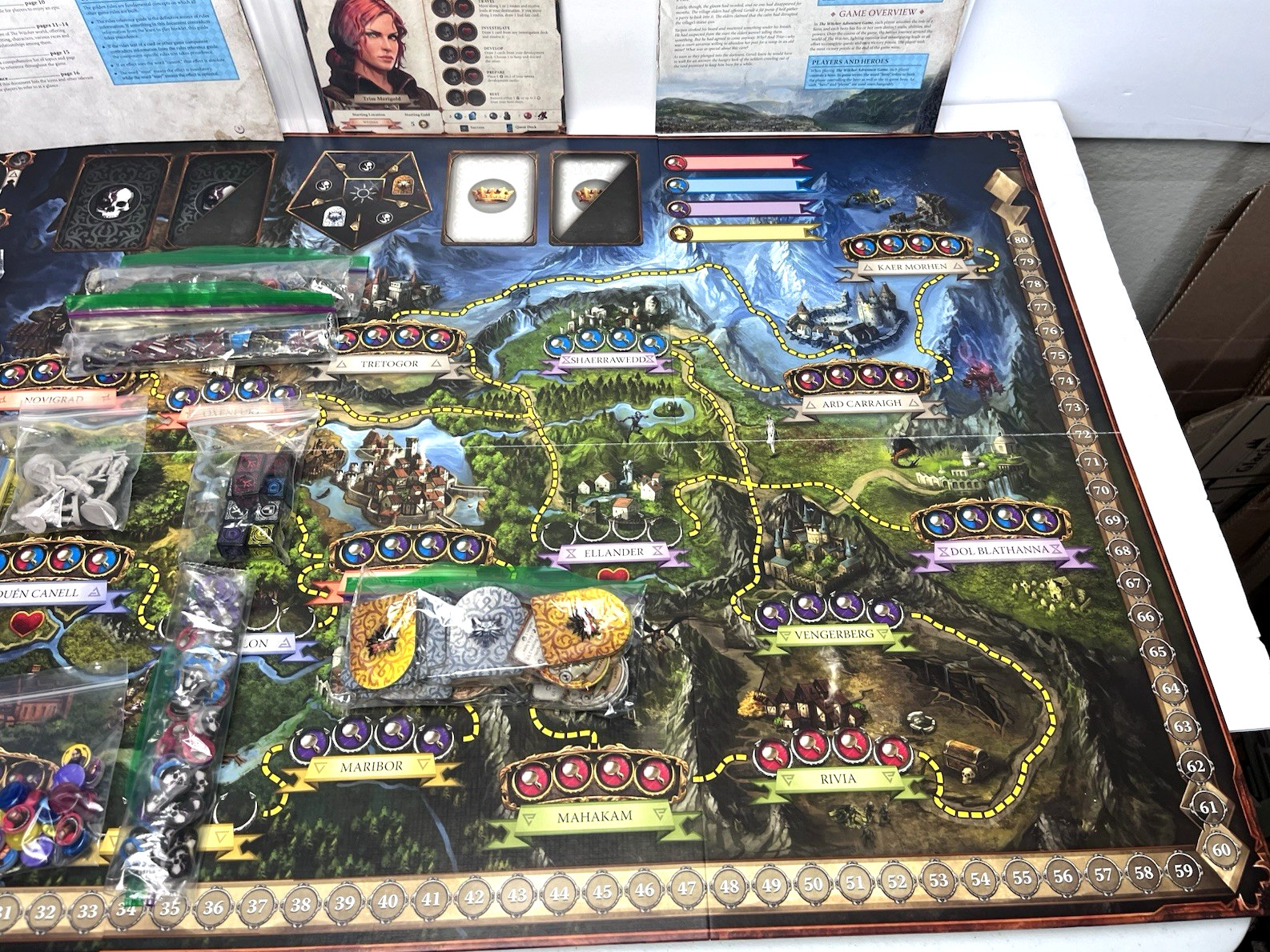 Witcher Adventure Board Game CD Projekt Red 2014 Fantasy Flight EUC Complete