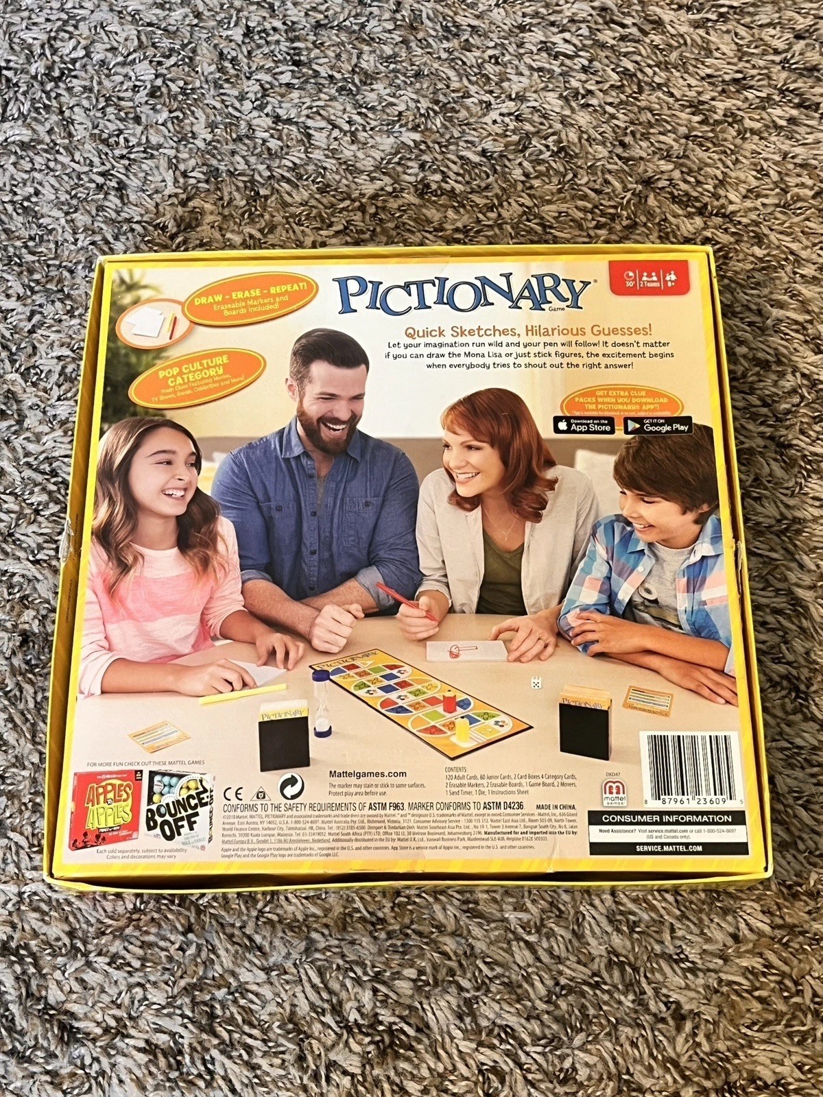 Pictionary by Mattel Markers & Erasable Boards Pop Culture Category COMPLETE
