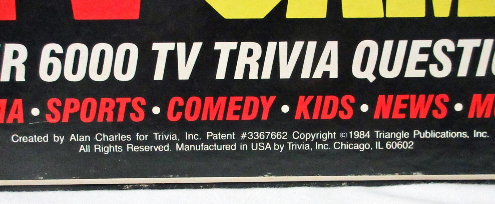 Vintage TV GUIDE Trivia Game 10 to Adult 2+ Players by Trivia Inc 1984 Complete