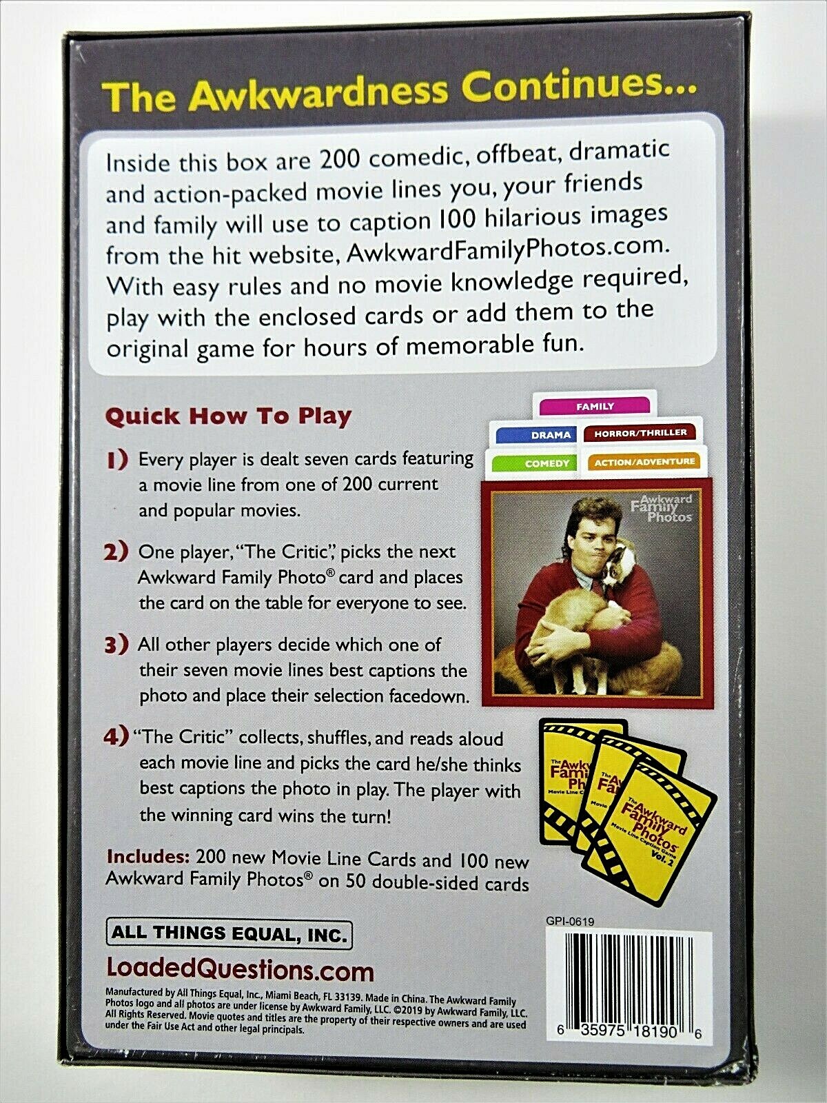 The Awkward Family Photos Party Game Vol. 2 Movie Line Captions Ages 12 To Adult