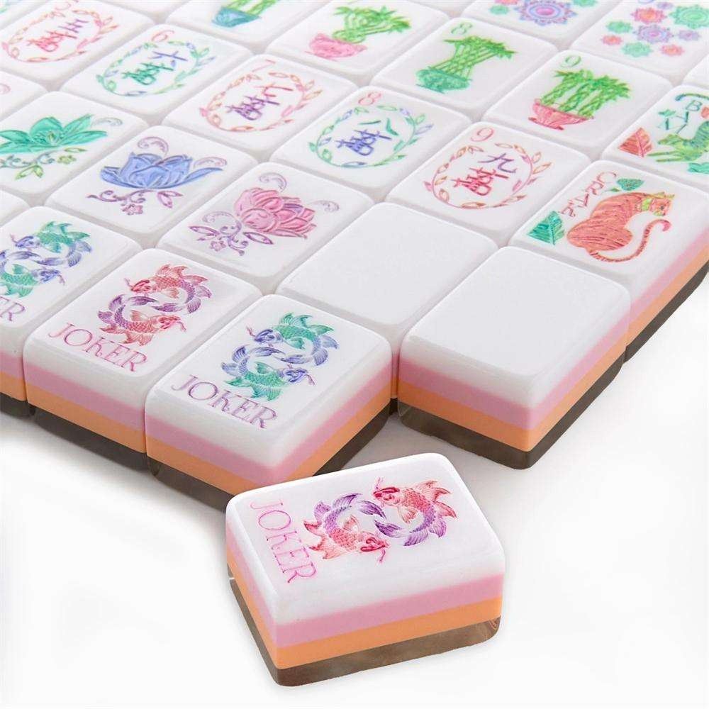 🀄️160 American Mahjong Tiles 4-Layer Acrylic Pearl Color Engraved Set