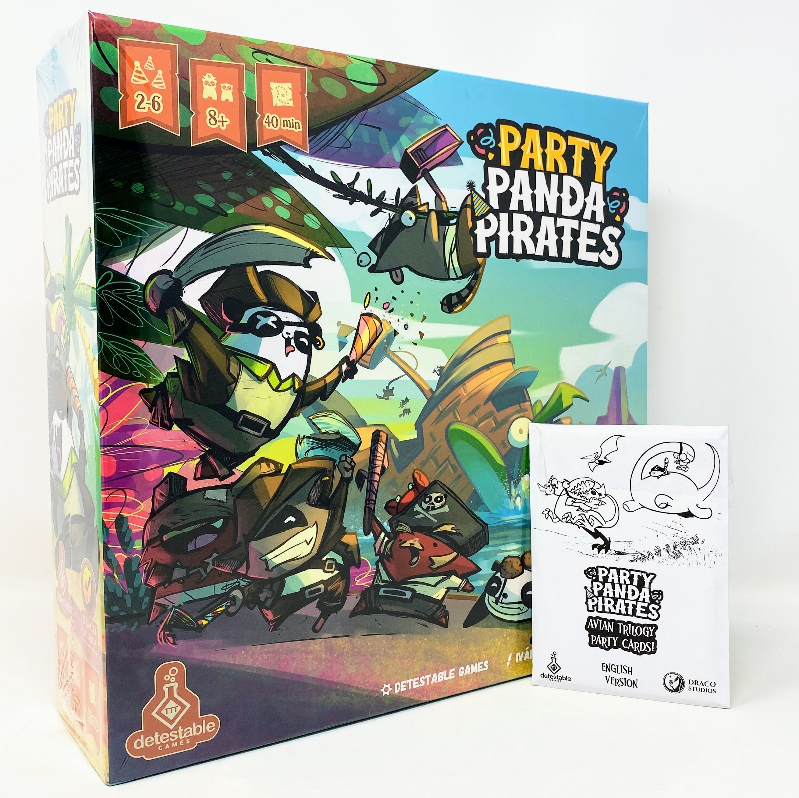 Draco Studios Party Panda Pirates Deluxe Edition & Avian Trilogy NEW SEALED