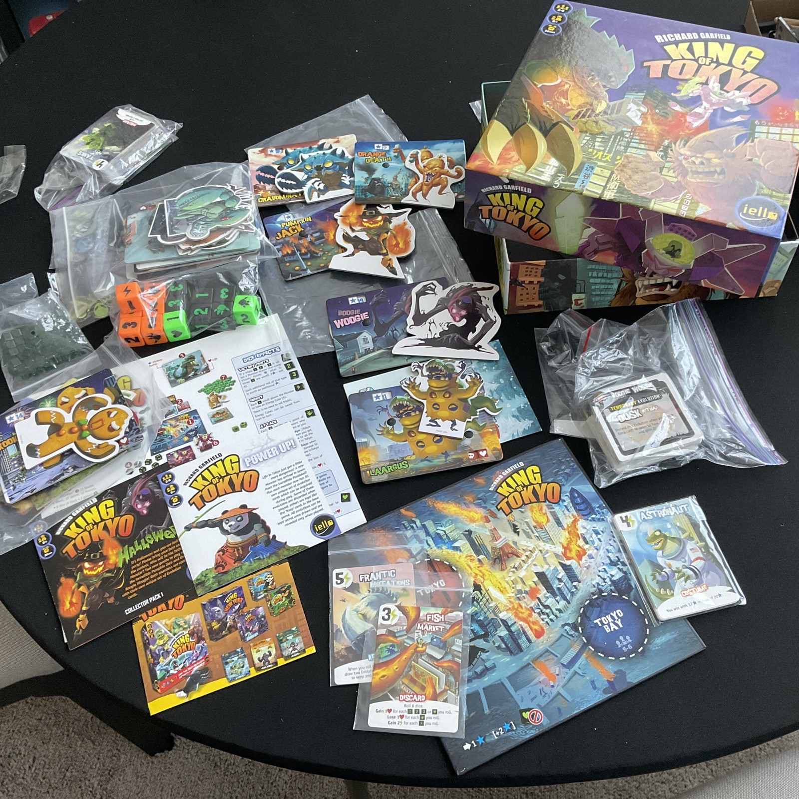King of Tokyo Board Game with Halloween & Power Up! Expansions & Promo Monsters