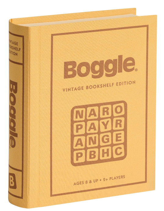 Boggle Vintage Bookshelf Edition Deluxe Linen Book Word Building Game New 1976