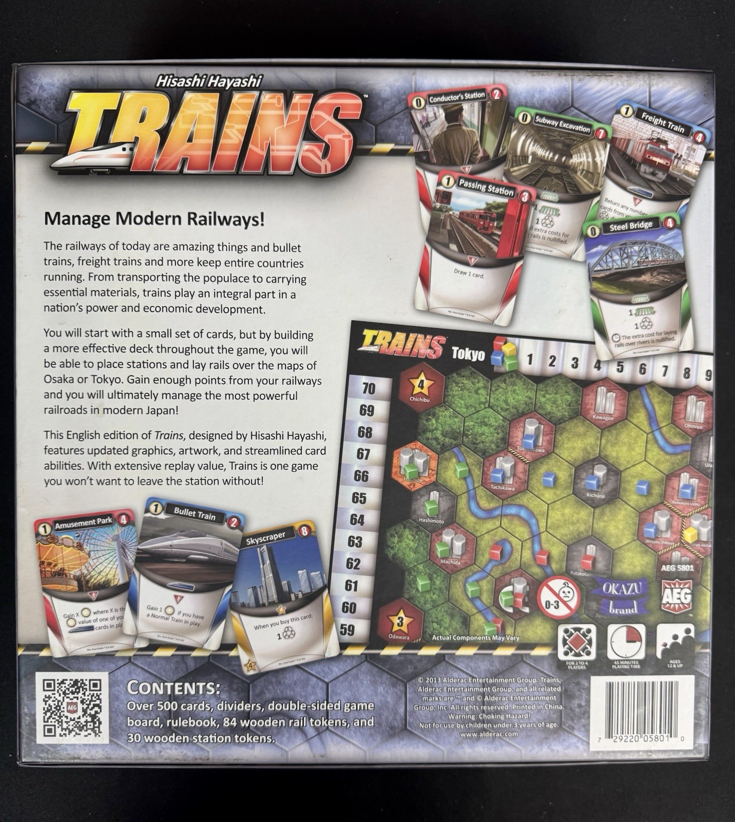 Trains – AEG Games – Unplayed – Expansion Map Pack 1 – Sealed – 100% Complete