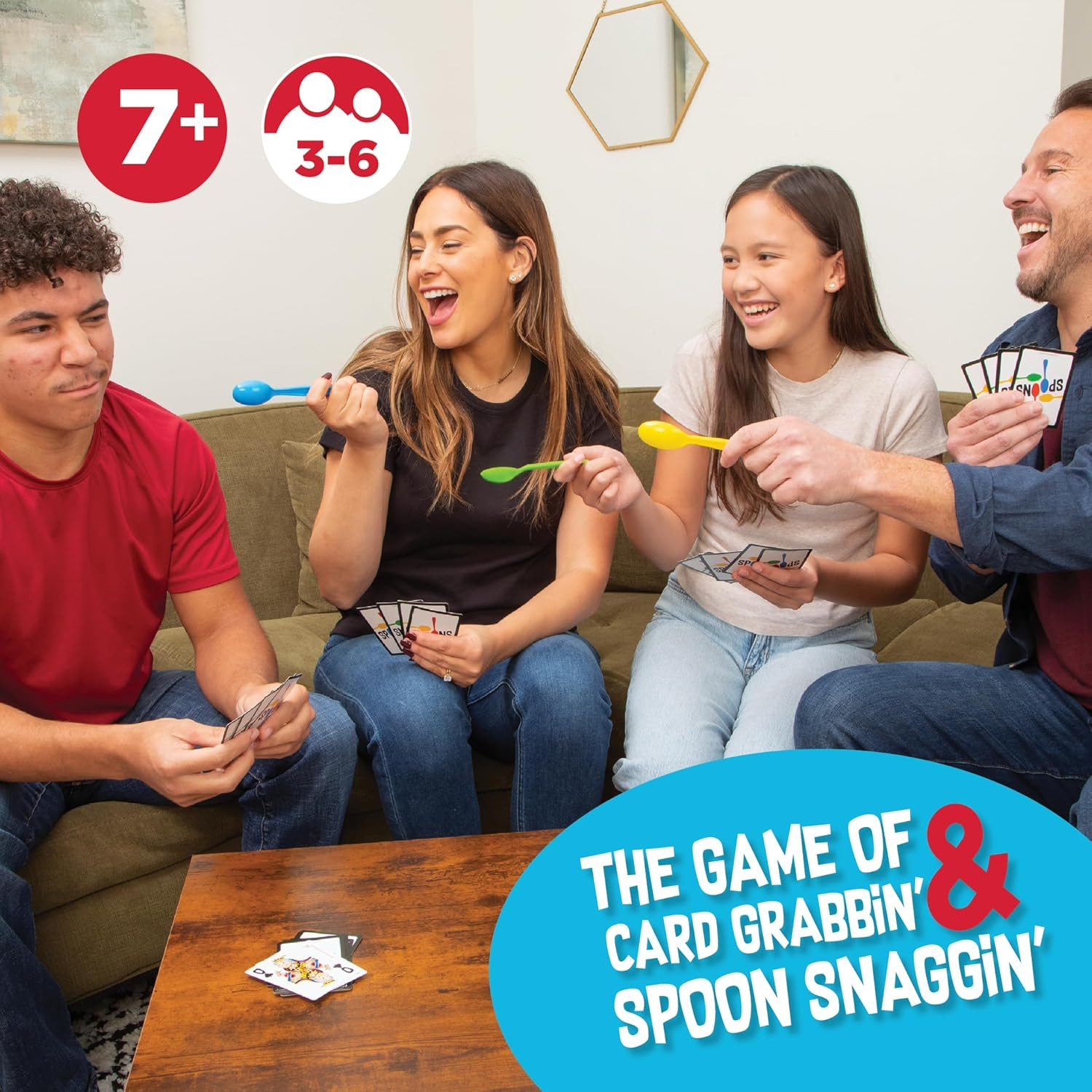 Spoons in a Case, Card Games for Kids – Spoons Game, Fun Family Games for Kids a