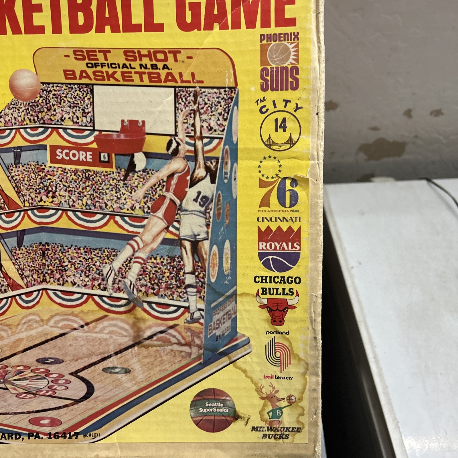 1971 MARX Toys #6230 Official NBA Set Shot Basketball Shooting Game RARE