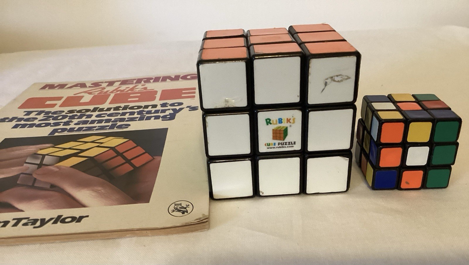 Original Rubik’s Cube, Mini Cube and 1980 Instruction Book