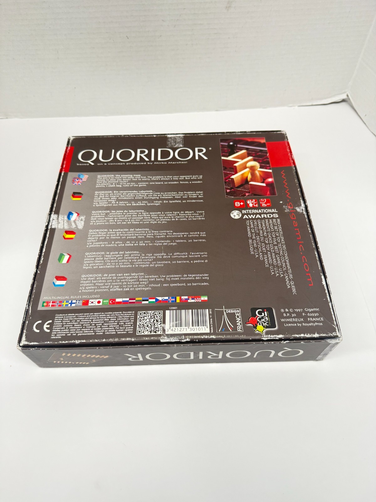 Quoridor Strategy Board Game Gigamic 1997 Wooden Maze Complete Vintage