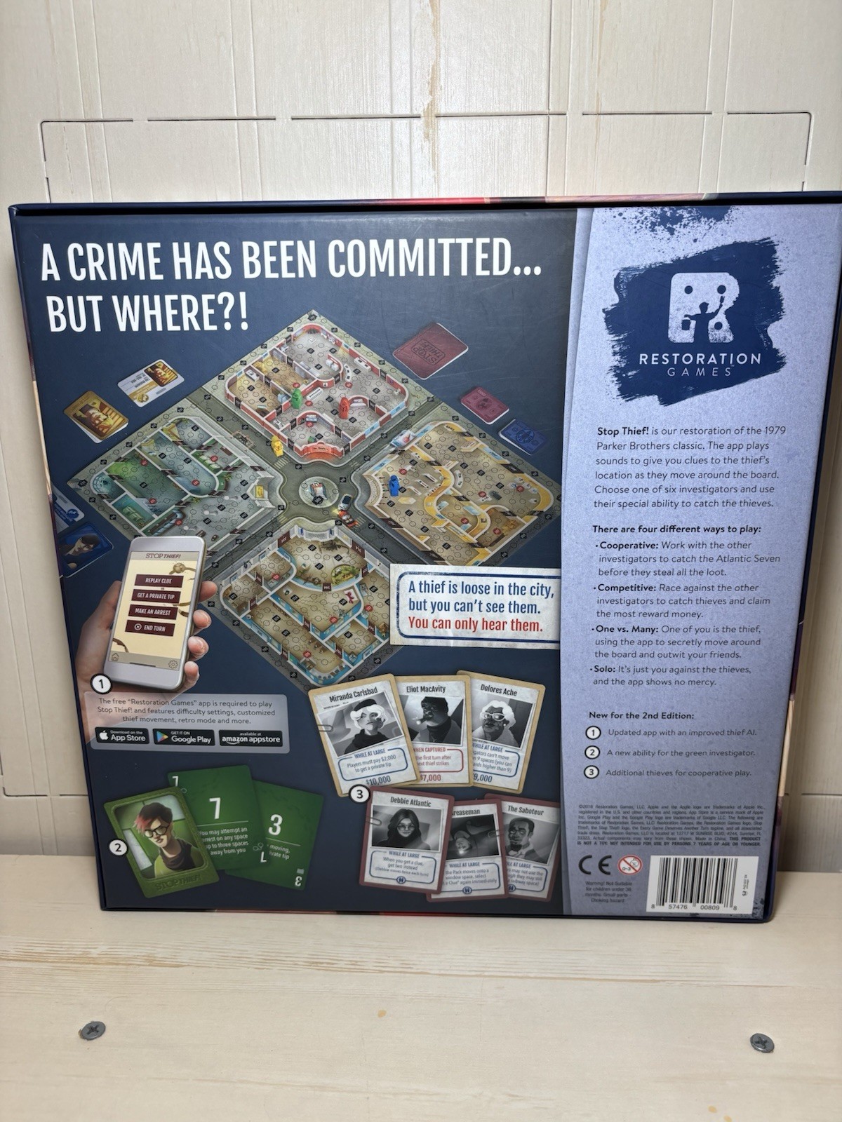 2017 STOP THIEF Board Game by Restoration Games COMPLETE Remake of Classic