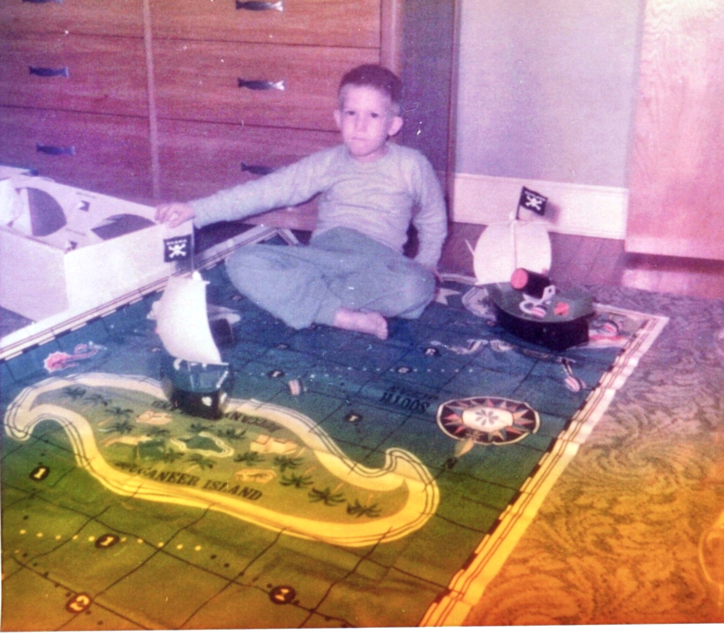 BEAN BAG BUCCANEERS Rare Vintage Lakeside 1962 Game Floor Map & Instruction Book